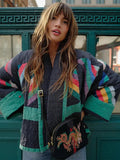 R&B | Elegante Vintage Bohème Steppjacke für Damen