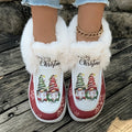 Weihnachtsschuhe - Damen Slipper mit Kunstfellfutter für den Winter R&B
