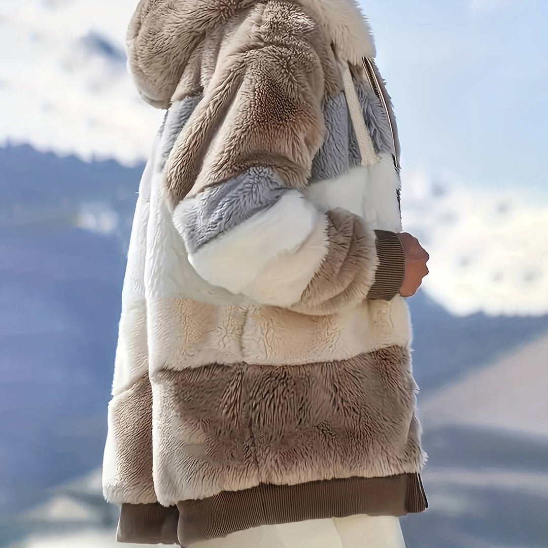R&B | Winterfleecejacke mit Kapuze für Frauen