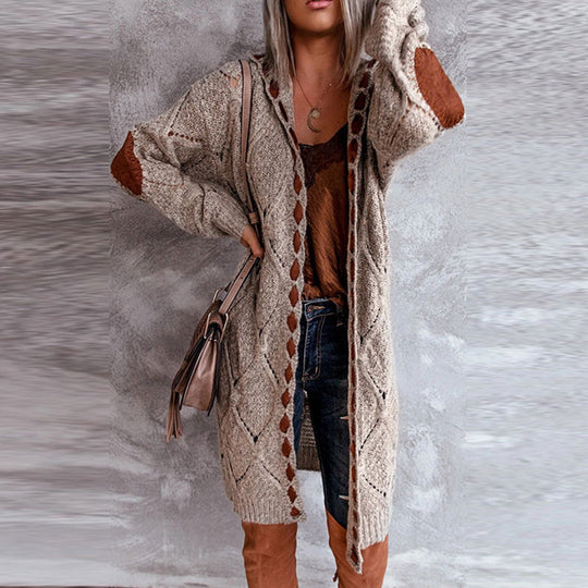 R&B | Modische Strickjacke mit Kapuze