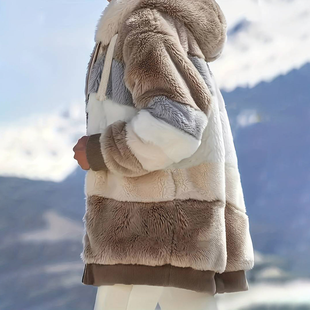 R&B | Winterfleecejacke mit Kapuze für Frauen