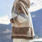 R&B | Winterfleecejacke mit Kapuze für Frauen