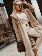 R&B | langer Cardigan mit Kapuze Weich & Warm