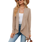 R&B | Strick-cardigan Wasserfallkragen Entspannte Eleganz