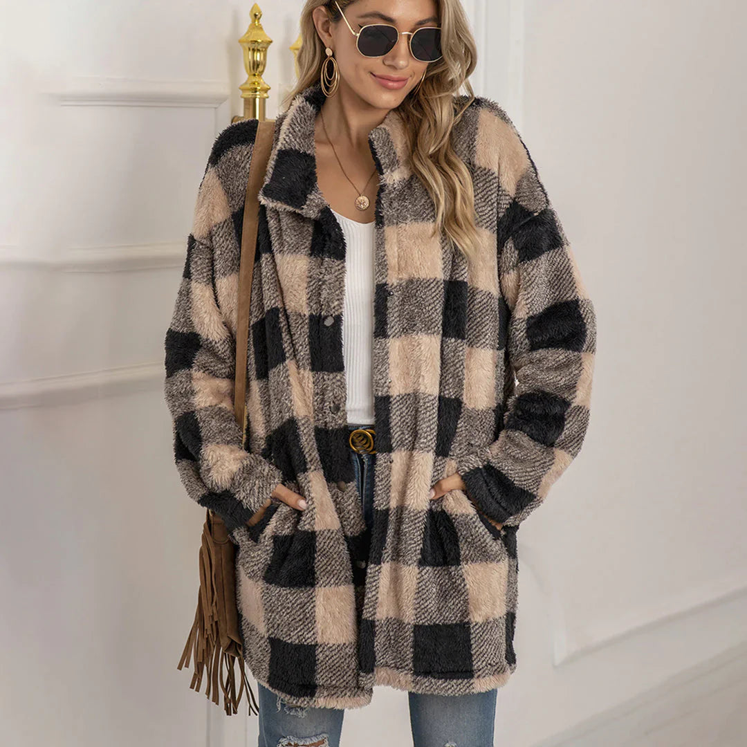 R&B | Bequeme karierten Jacke
