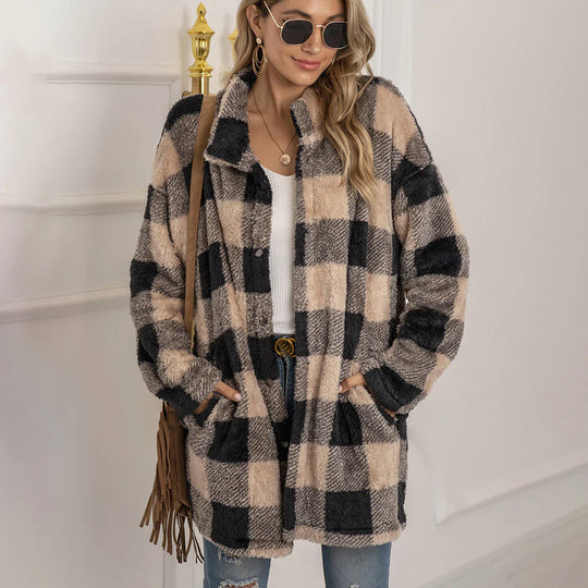 R&B | Bequeme karierten Jacke