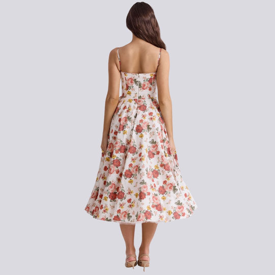 R&B | Stilvolle V-Ausschnitt A-Linien Maxi Kleid