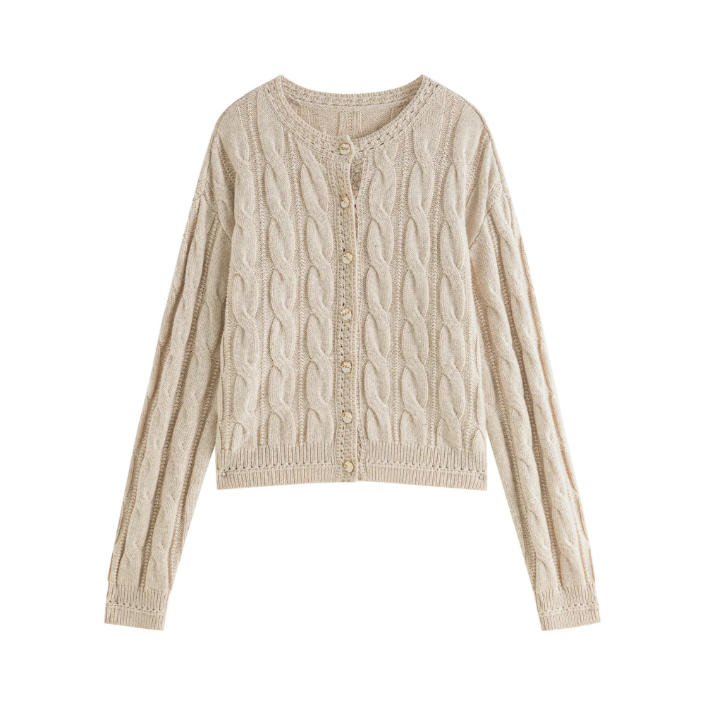R&B | Strickjacke Damen mit Kabelmuster