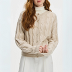 R&B | Strickjacke Damen mit Kabelmuster