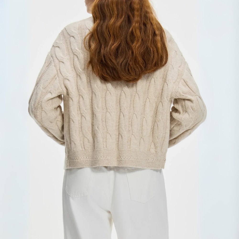 R&B | Strickjacke Damen mit Kabelmuster