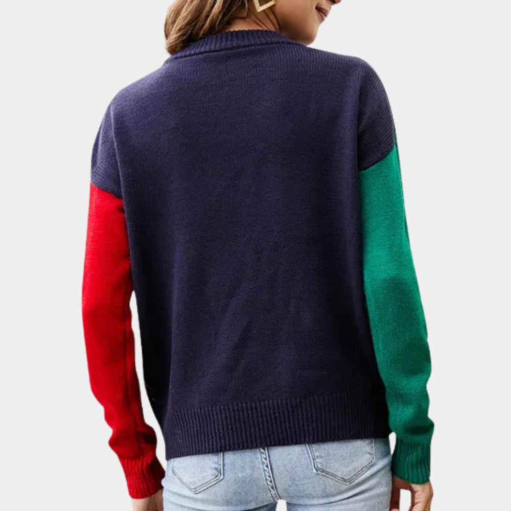 R&B | Weihnachts-Pullover Frauen Fröhlicher Strick Weihnachts-Pullover