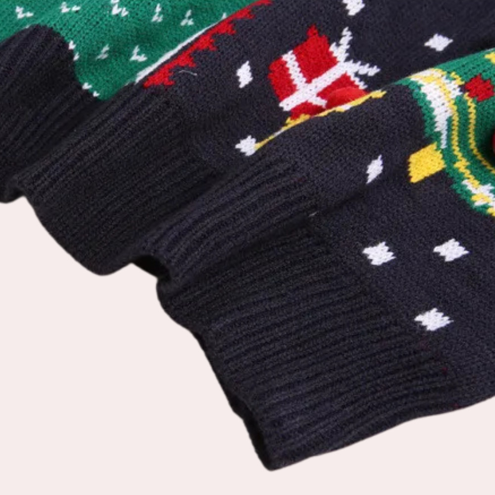 R&B | Weihnachts-Pullover Frauen Fröhlicher Strick Weihnachts-Pullover