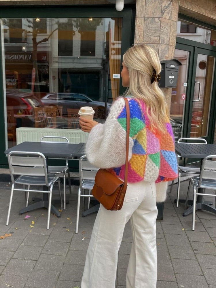R&B | Gestreifter Schicker Strickcardigan