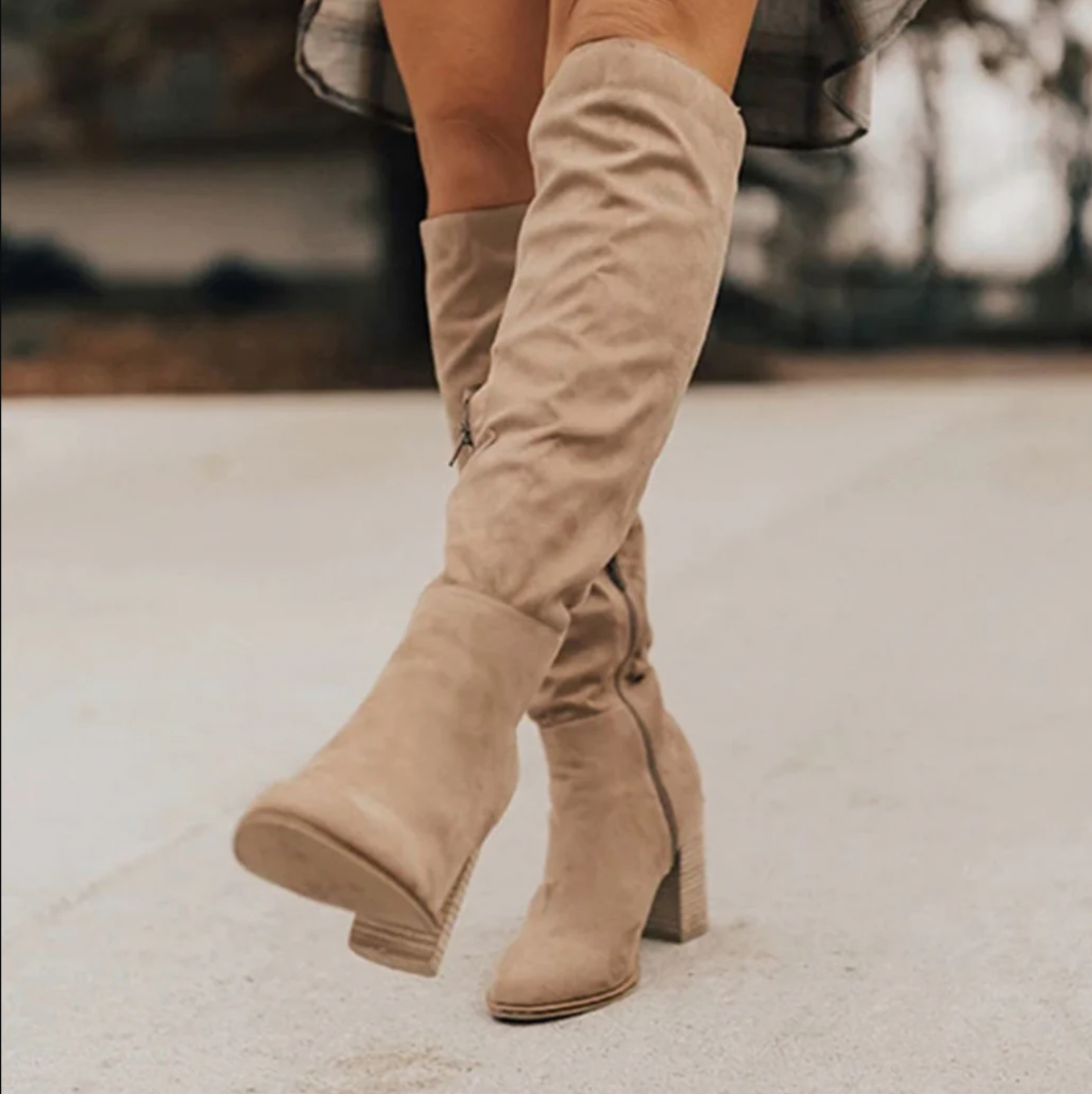 Kniestiefel | Blockabsatz | Mittelabsatz | Winterstiefel | Damenschuhe R&B