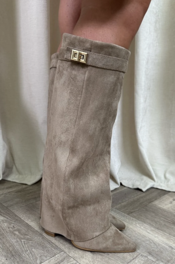 Knöchelhohe Stiefel | High Heel | Reißverschluss | Wildlederstiefel | Damenstiefel R&B