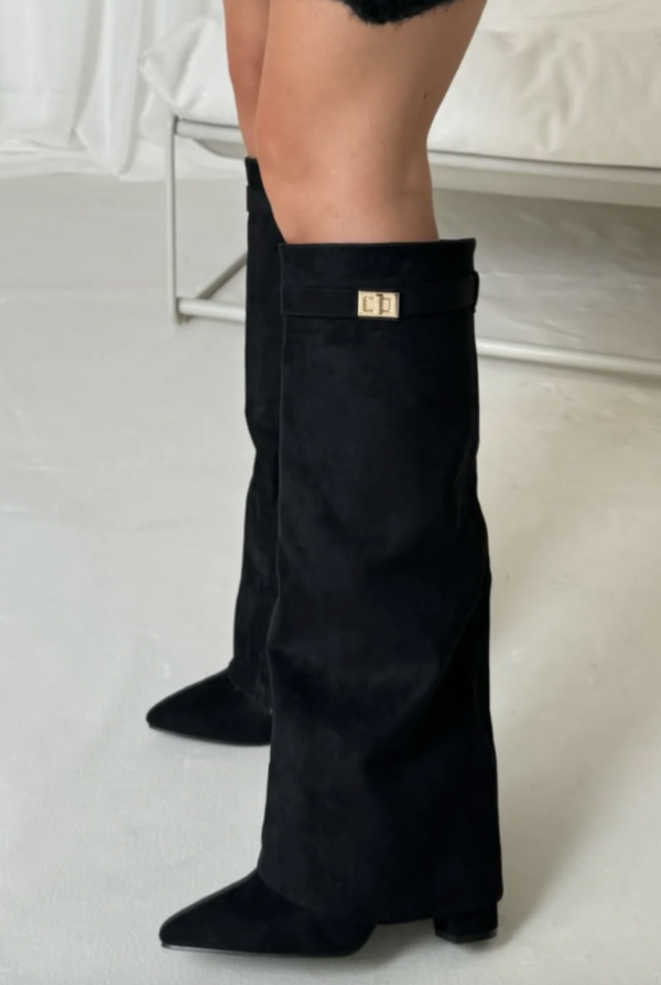 Knöchelhohe Stiefel | High Heel | Reißverschluss | Wildlederstiefel | Damenstiefel R&B