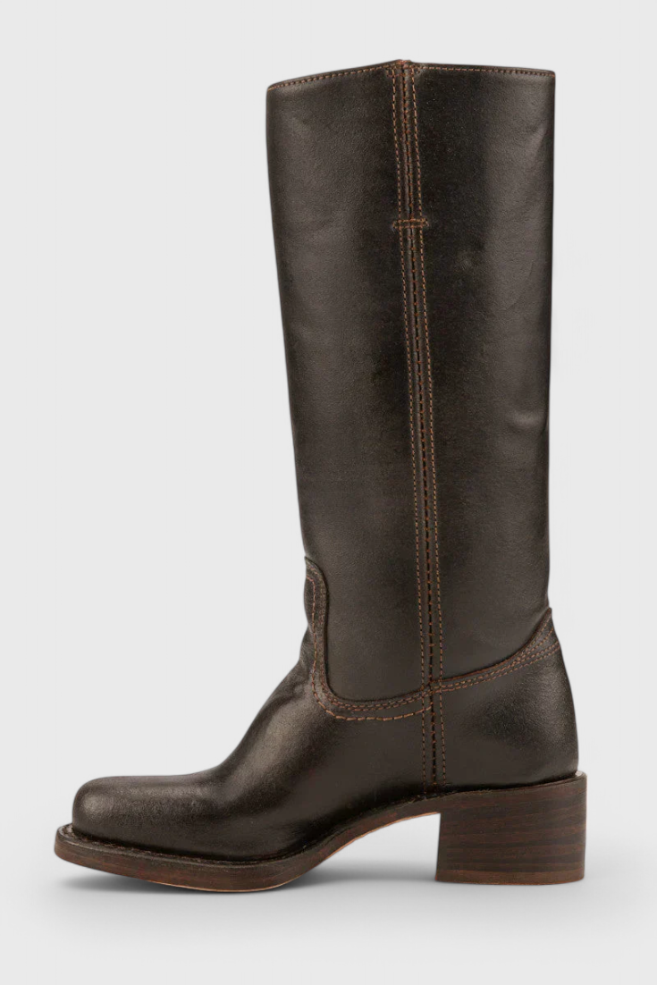 Kniehohe Stiefel | Niedriger Absatz | Breiter Absatz | Stiefel mit Absatz | Damenstiefel R&B