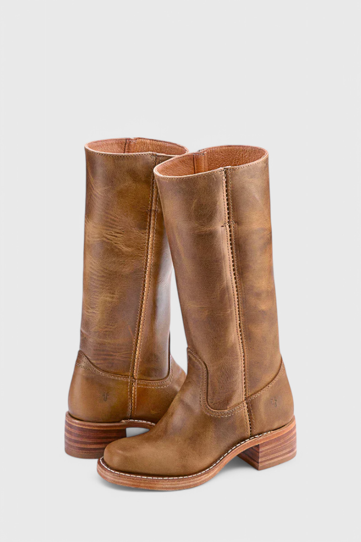 Kniehohe Stiefel | Niedriger Absatz | Breiter Absatz | Stiefel mit Absatz | Damenstiefel R&B