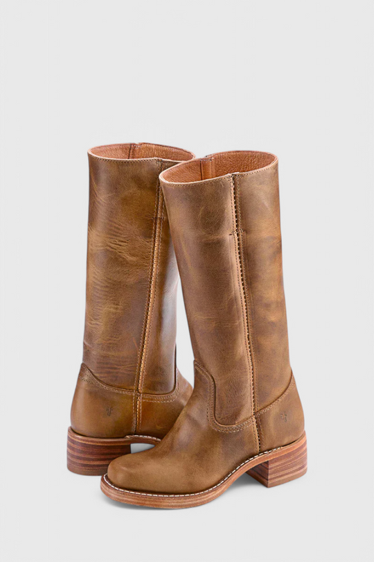 Kniehohe Stiefel | Niedriger Absatz | Breiter Absatz | Stiefel mit Absatz | Damenstiefel R&B