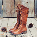 Knöchelhohe Stiefel | Schnürung | Flach | Reitstiefel | Damenstiefel R&B