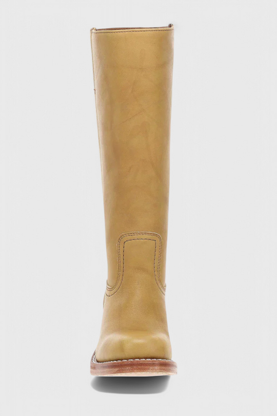 Knielange Stiefel - Damen Weite Wade Stiefel mit Blockabsatz R&B