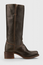 Knielange Stiefel - Damen Weite Wade Stiefel mit Blockabsatz R&B