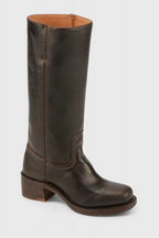 Knielange Stiefel - Damen Weite Wade Stiefel mit Blockabsatz R&B
