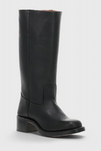 Knielange Stiefel - Damen Weite Wade Stiefel mit Blockabsatz R&B