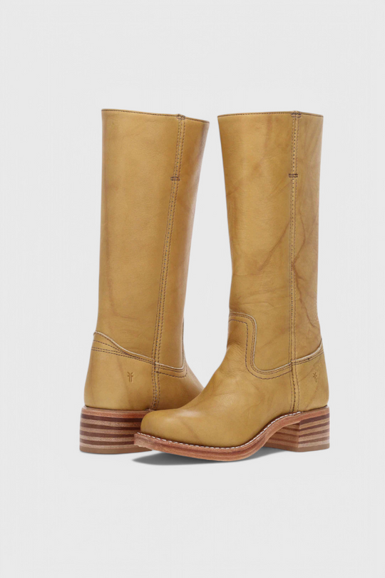 Knielange Stiefel - Damen Weite Wade Stiefel mit Blockabsatz R&B