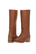 Knielange Stiefel - Damen Weite Wade Stiefel mit Blockabsatz R&B