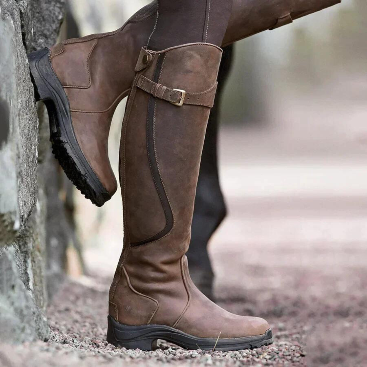 Knielange Stiefel | Wasserfest | Rutschfest | Reitstiefel | Damenstiefel R&B