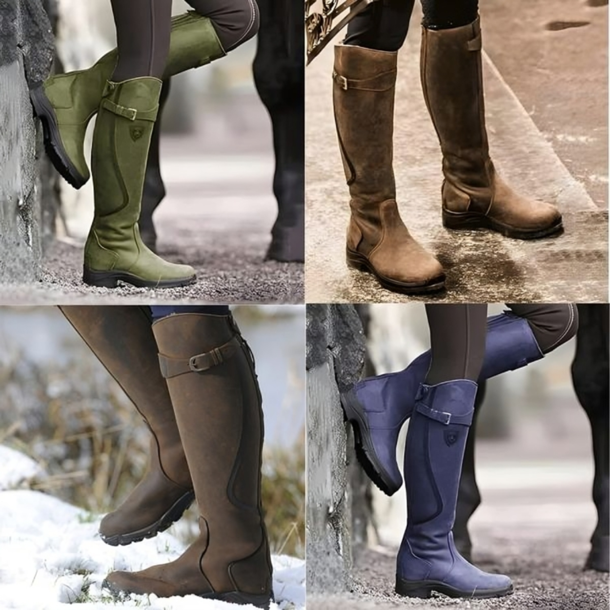 Knielange Stiefel | Wasserfest | Rutschfest | Reitstiefel | Damenstiefel R&B