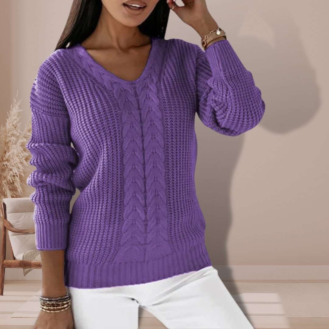 R&B | V-Ausschnitt Strickpullover