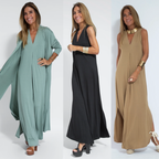 Elegantes Kleid-Weste-Set mit Schlankmachendem Schnitt für festliche Anlässe | R&B