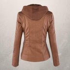 R&B | Kunstlederjacke Slim Fit Kapuzenzip Jacke