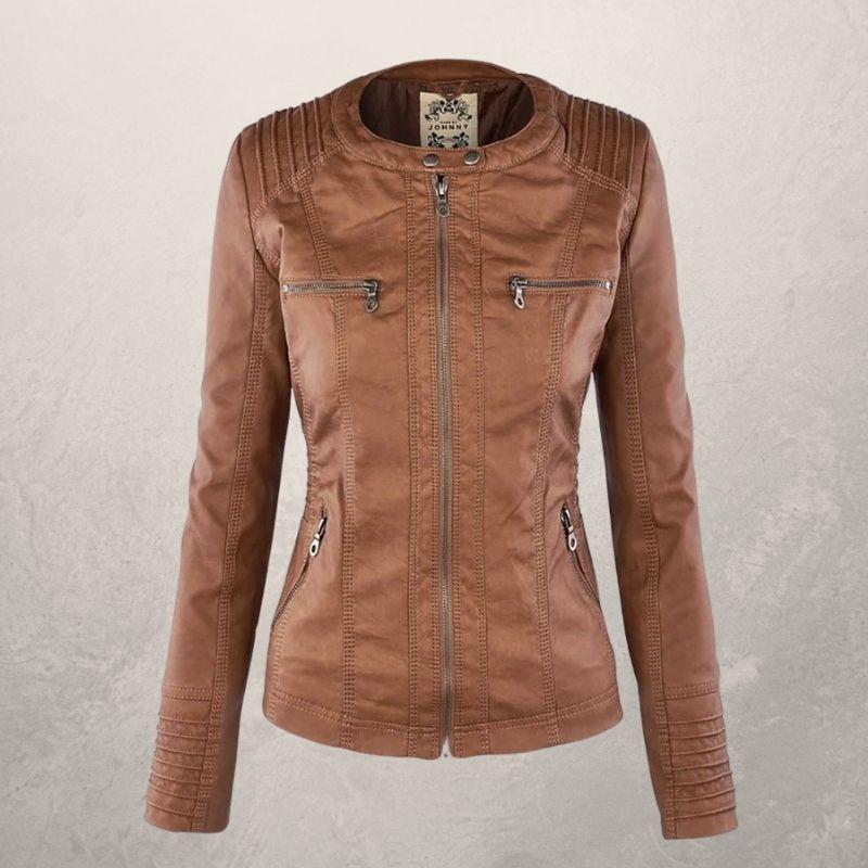 R&B | Kunstlederjacke Slim Fit Kapuzenzip Jacke