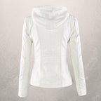 R&B | Kunstlederjacke Slim Fit Kapuzenzip Jacke