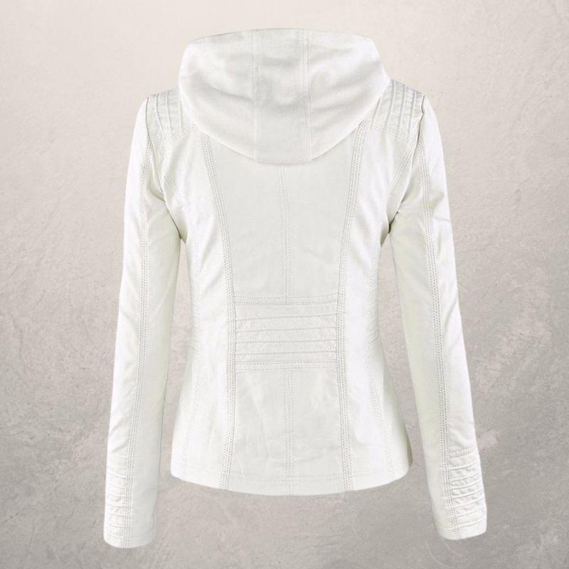 R&B | Kunstlederjacke Slim Fit Kapuzenzip Jacke