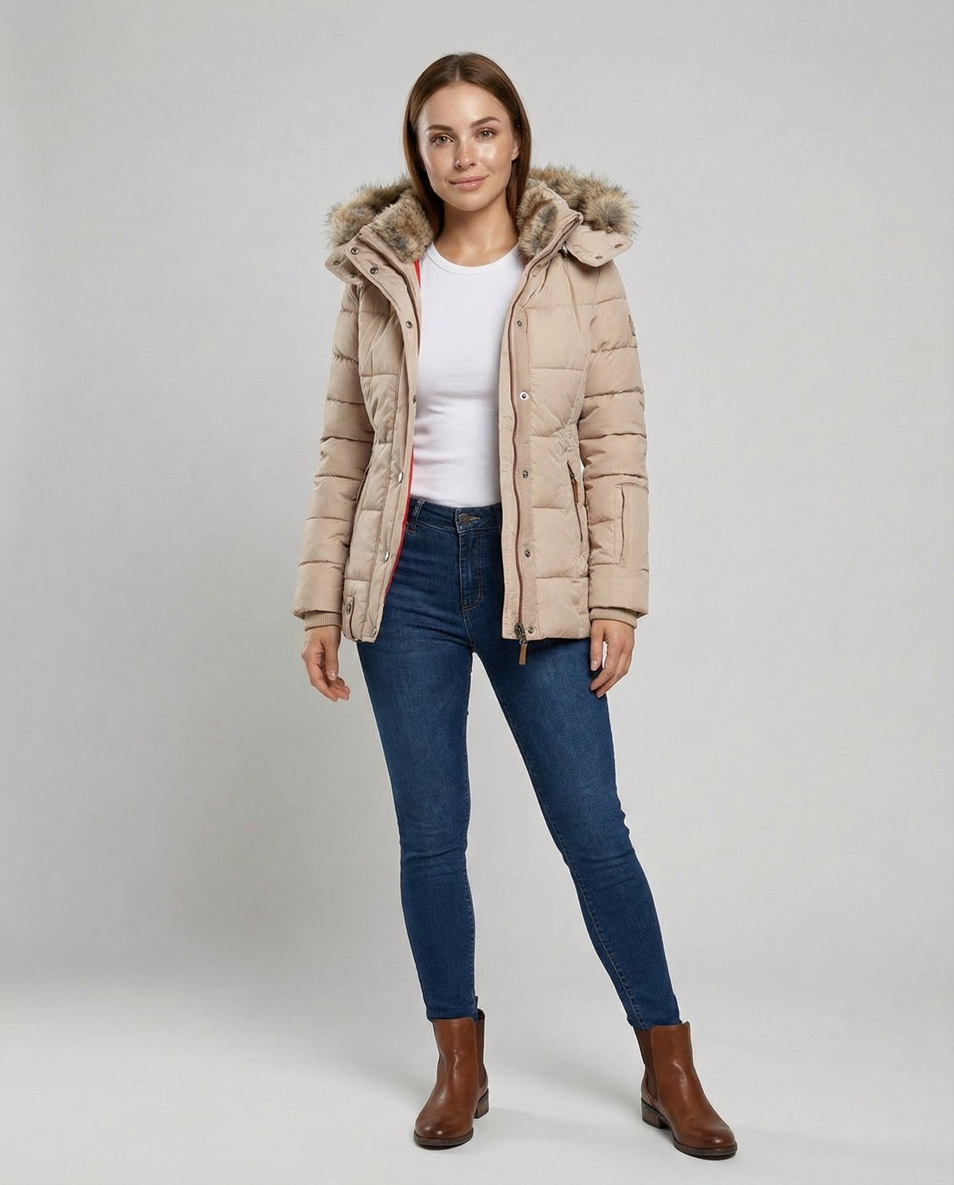 Warme Gefütterte Winterjacke Damen | R&B