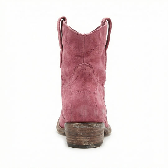 Kurze Cowboy-Stiefel | Western | Wildleder | Knöchel-Stiefel | Damenstiefel R&B