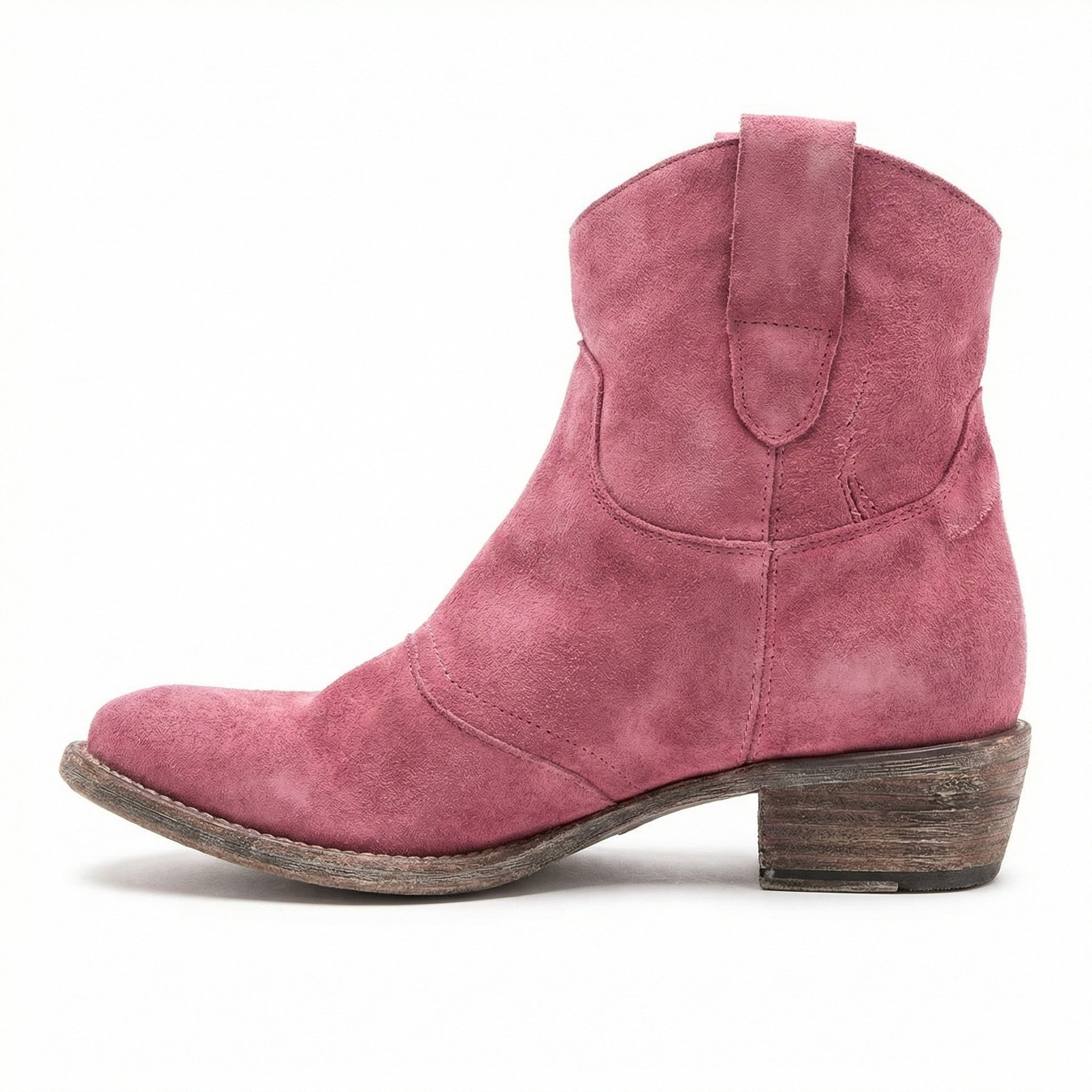 Kurze Cowboy-Stiefel | Western | Wildleder | Knöchel-Stiefel | Damenstiefel R&B