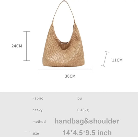 R&B | Tasche Vegan Leder Alltag Gewebte Tasche Schultertasche