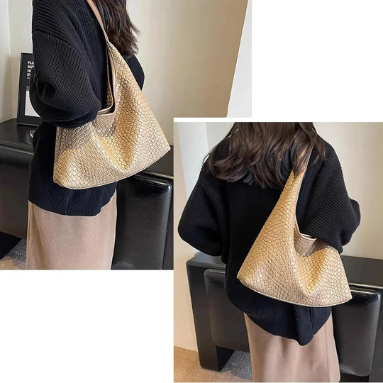 R&B | Tasche Vegan Leder Alltag Gewebte Tasche Schultertasche