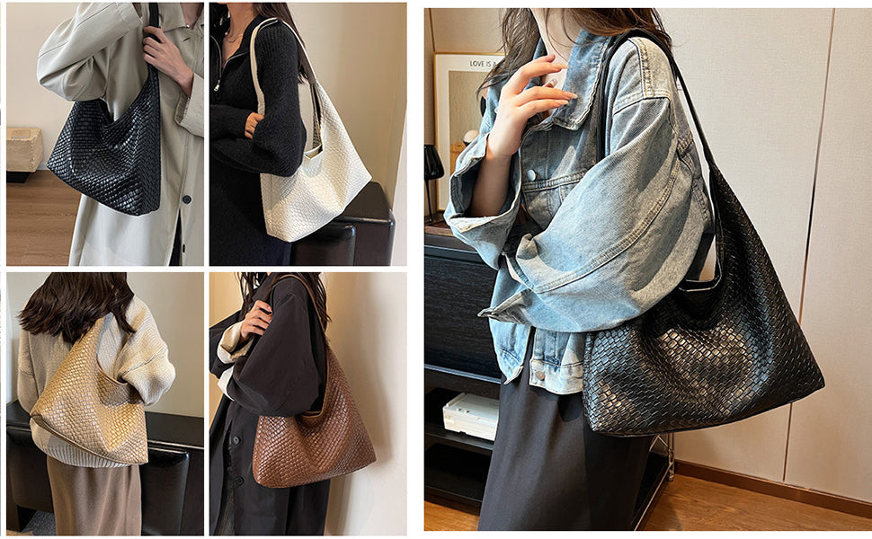 R&B | Tasche Vegan Leder Alltag Gewebte Tasche Schultertasche