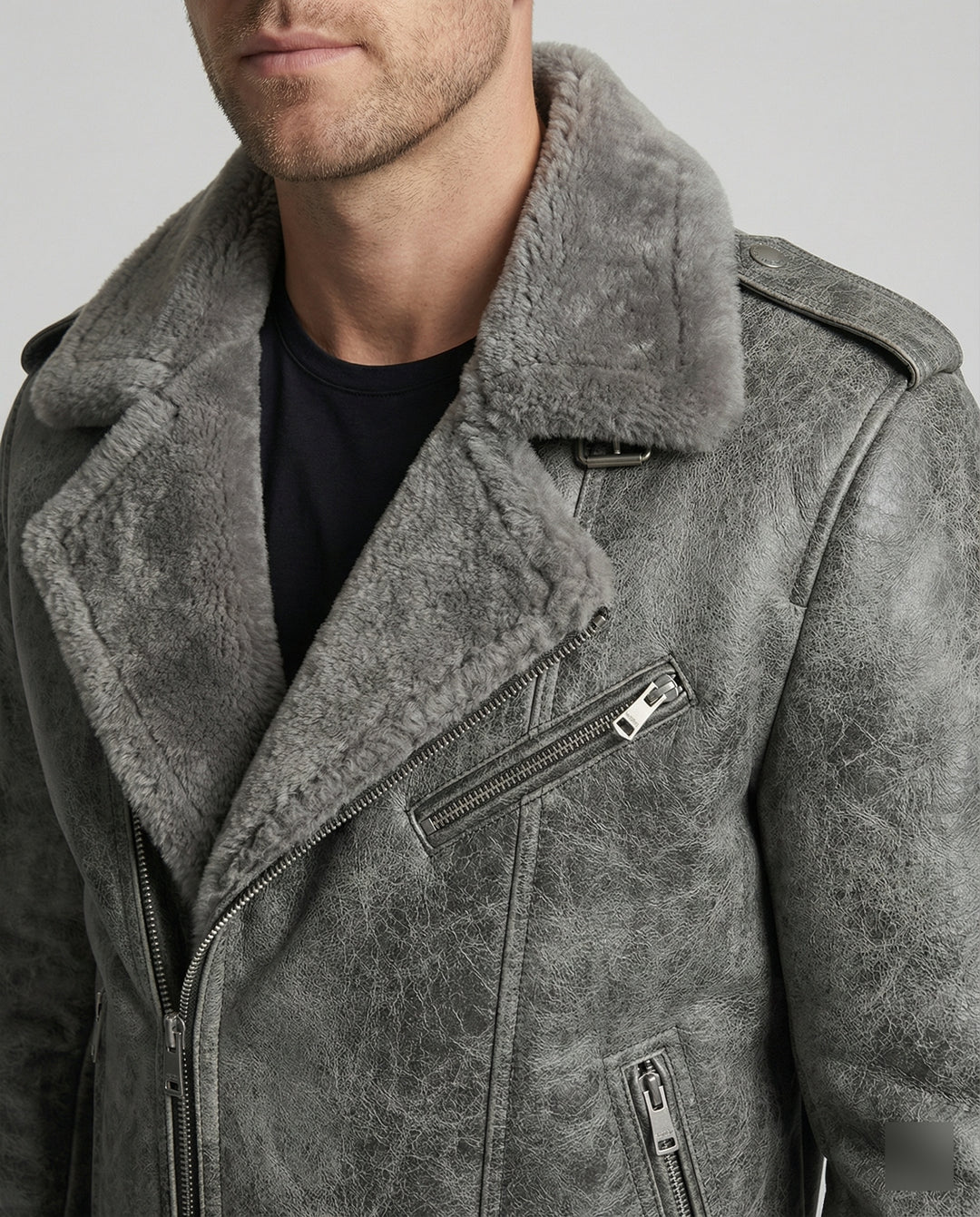 Kurzer Wollmantel Herren Retro Jacke Amerikanischer Stil Hochwertiger Sakko-Stil