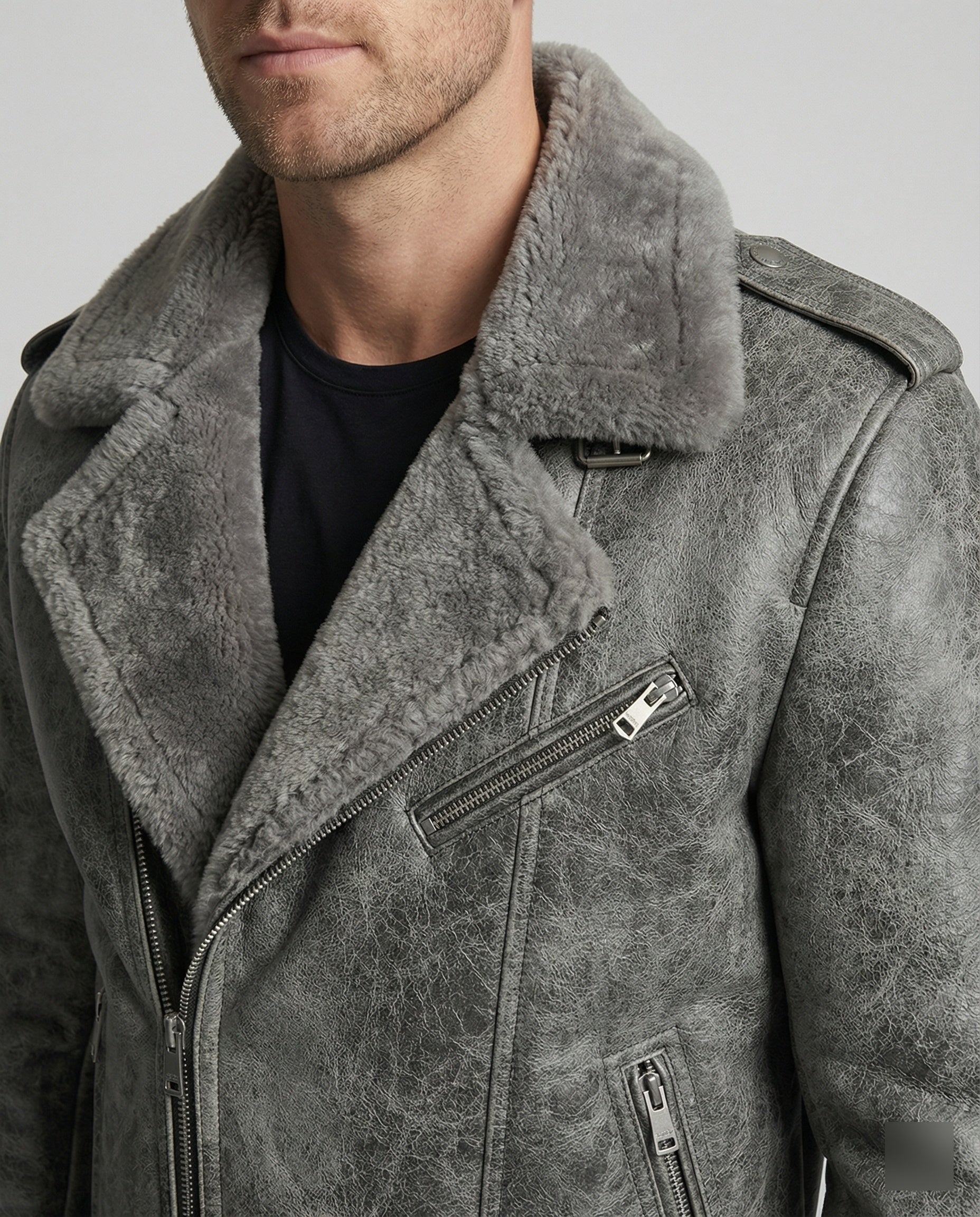 Kurzer Wollmantel Herren Retro Jacke Amerikanischer Stil Hochwertiger Sakko-Stil