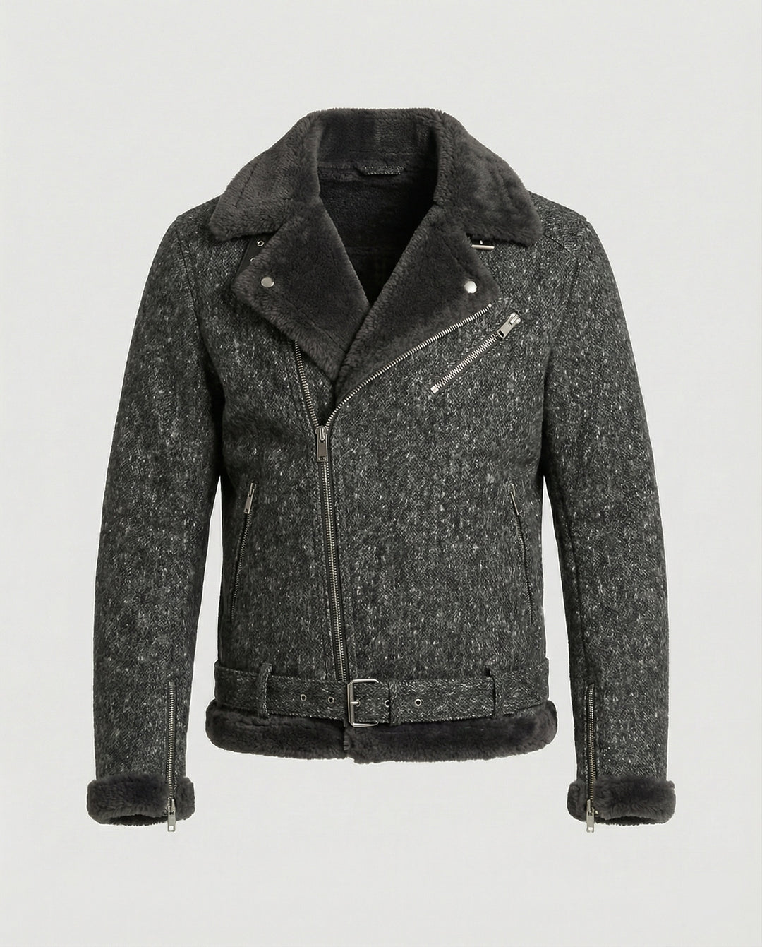 Kurzer Wollmantel Herren Retro Jacke Amerikanischer Stil Hochwertiger Sakko-Stil