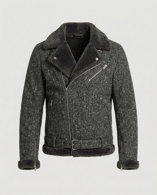 Kurzer Wollmantel Herren Retro Jacke Amerikanischer Stil Hochwertiger Sakko-Stil