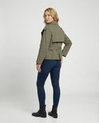 Kurzmantel Damen Grün Herbst Jacke Koreanischer Style Trenchcoat Kurz