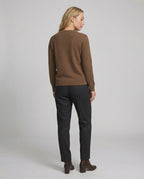 Kuscheliger Damen Strickpullover Rundhals Langarm Plus Size Loose Fit
